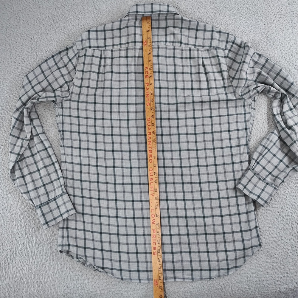 Peter Millar Collection Shirt Mens Extra Large Gray Plaid Winter Soft Twill EUC - Picture 12 of 16